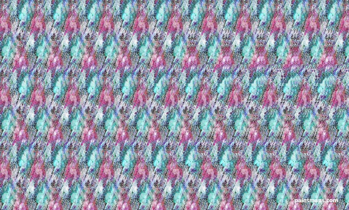Bati-Virginia Haritası - 3D Stereogram (Şaşı Bak Şaşır)